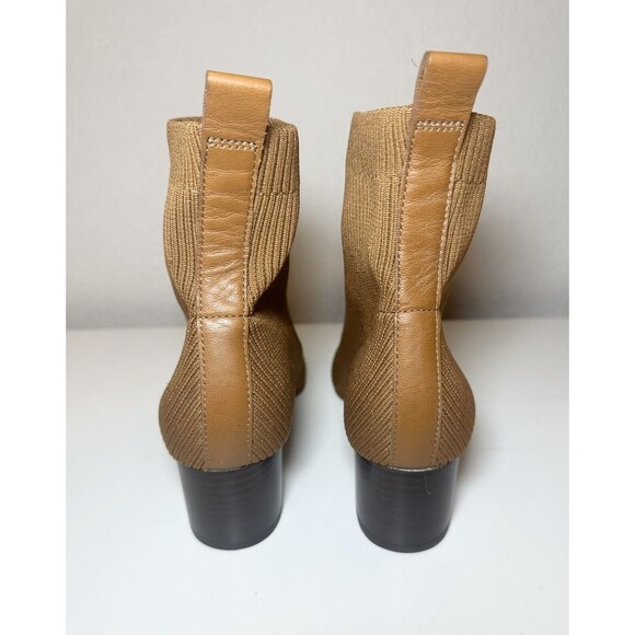 *NEW* Everlane The Glove Boot Cognac Tan Block Heel Ankle Booties Women's SIZE 8 - Picture 2 of 8